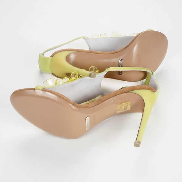 Burberry Lime Floral Sandals Size 5.5 - Picture 6 of 9